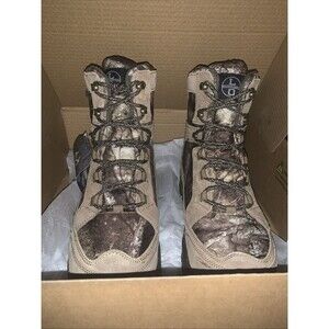 Lincoln Outfitter Mens Size‎ 9 Wide Boots Grizzly Leather Camo Nylon Real tree